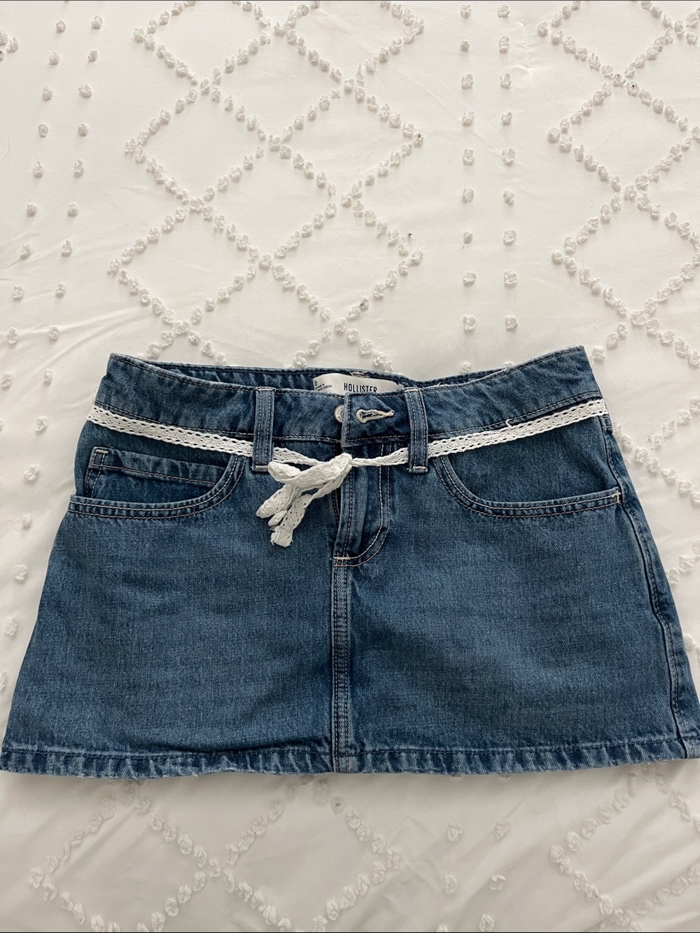 Hollister Blue Denim Mini Skirt